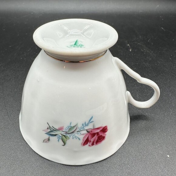 Vintage Tea Cup & Saucer  Porcelain Fine Bone China Floral Rose Yong Sheng - Picture 9 of 16